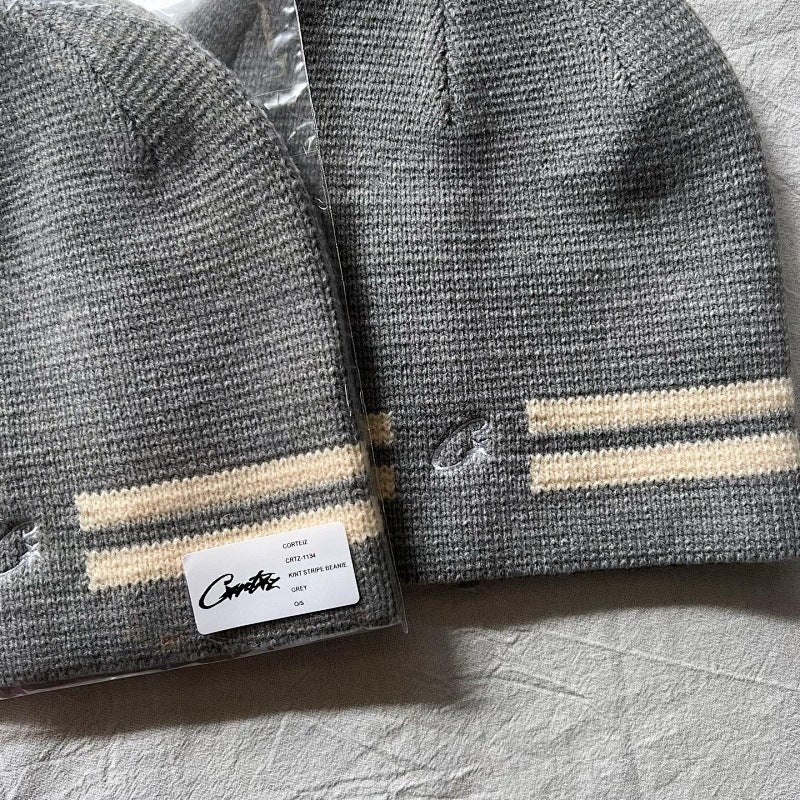 Corteiz Beanies - Pink/Brown/Black