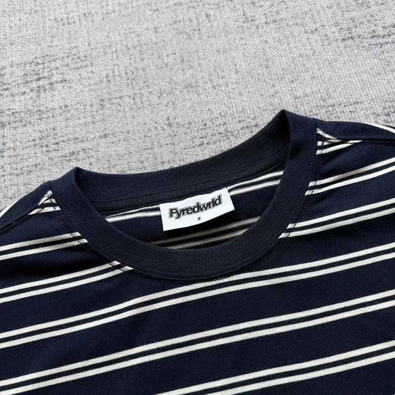 Striped Long Sleeve Crewneck - Navy/White