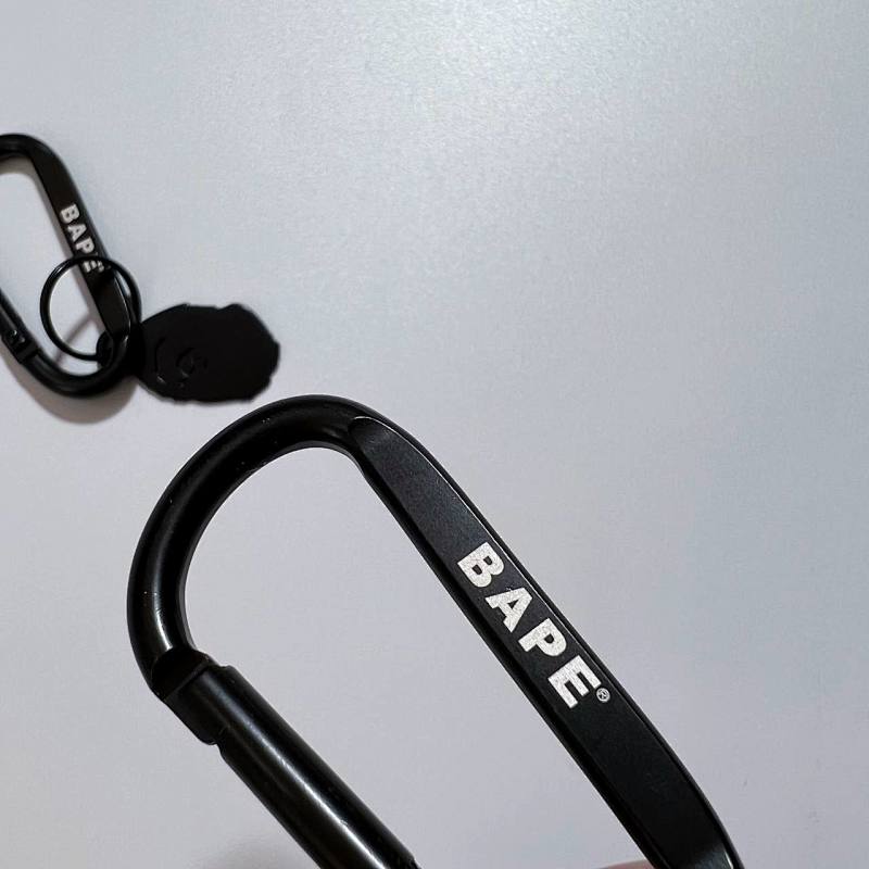 BAPE Carabiner Keychains - Black