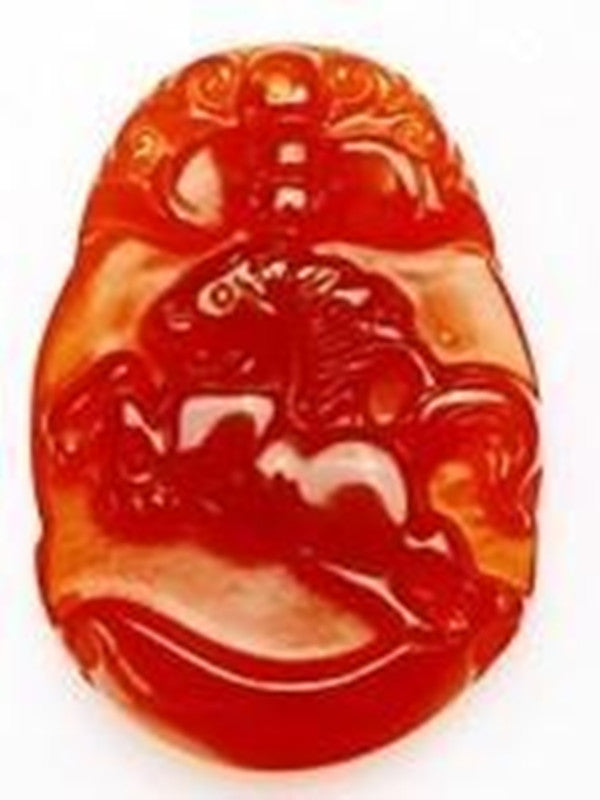 Natural Red Agate 12 Chinese Zodiac Pendant