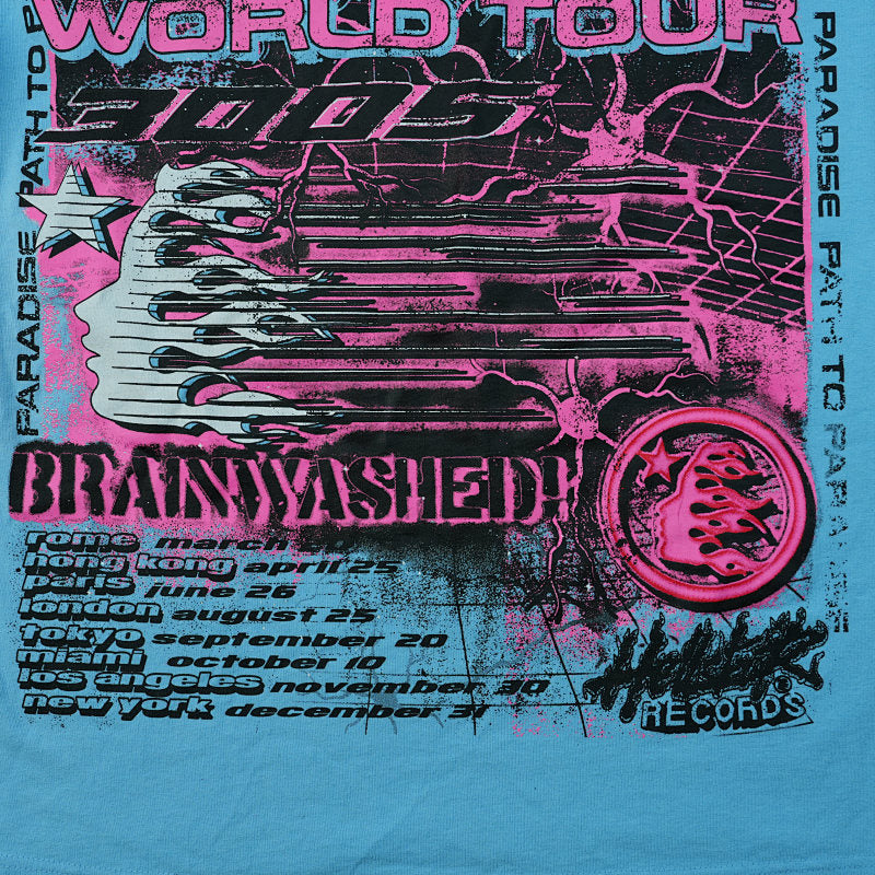 Hellstar Neuron Tour T-Shirt Light Blue