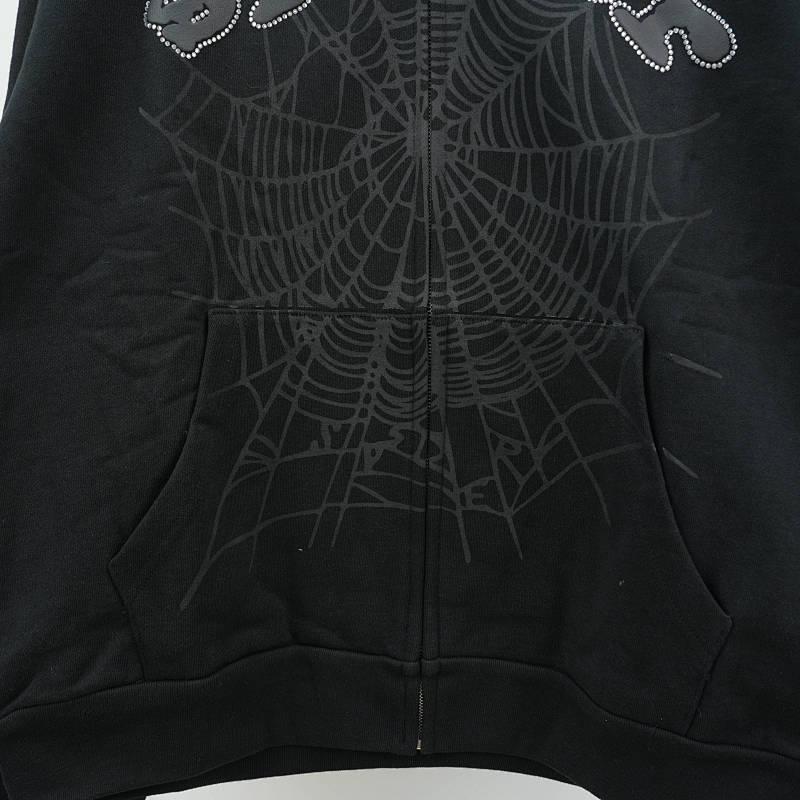Sp5Der Og Web V2 Rhinestone Zip Up