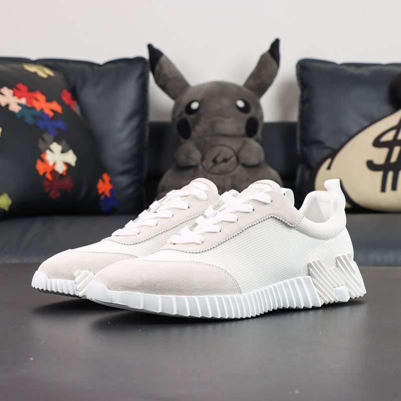 Hermes Bouncing Sneaker - White/Grey Technical Mesh
