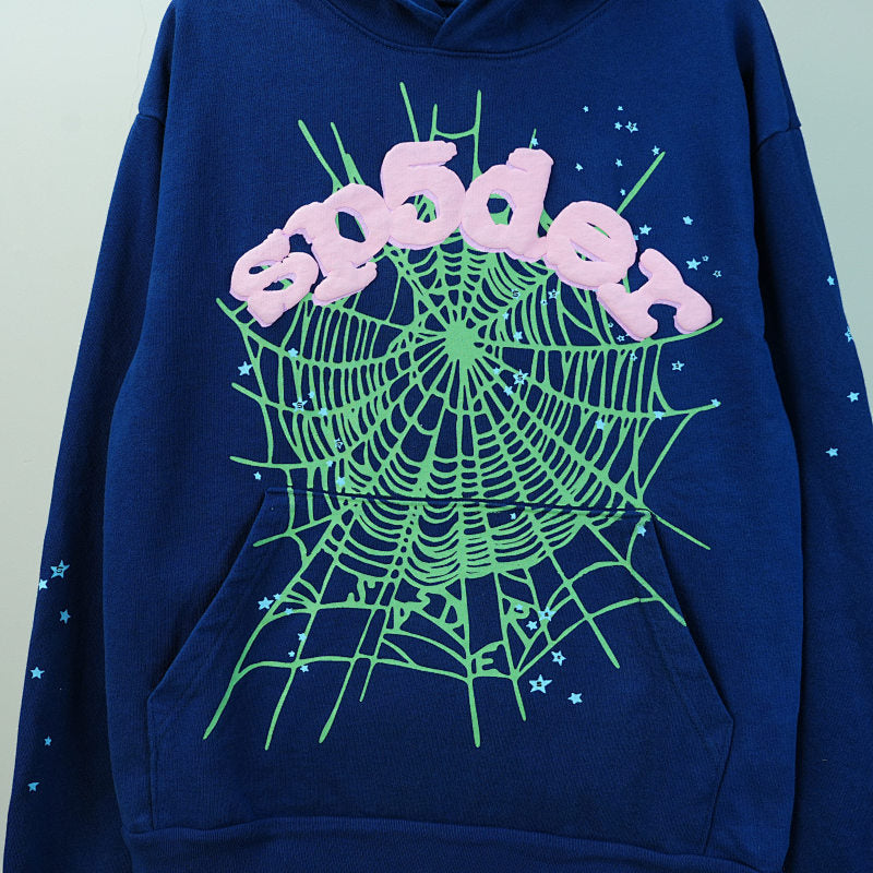 Sp5der OG Web Hoodie Navy