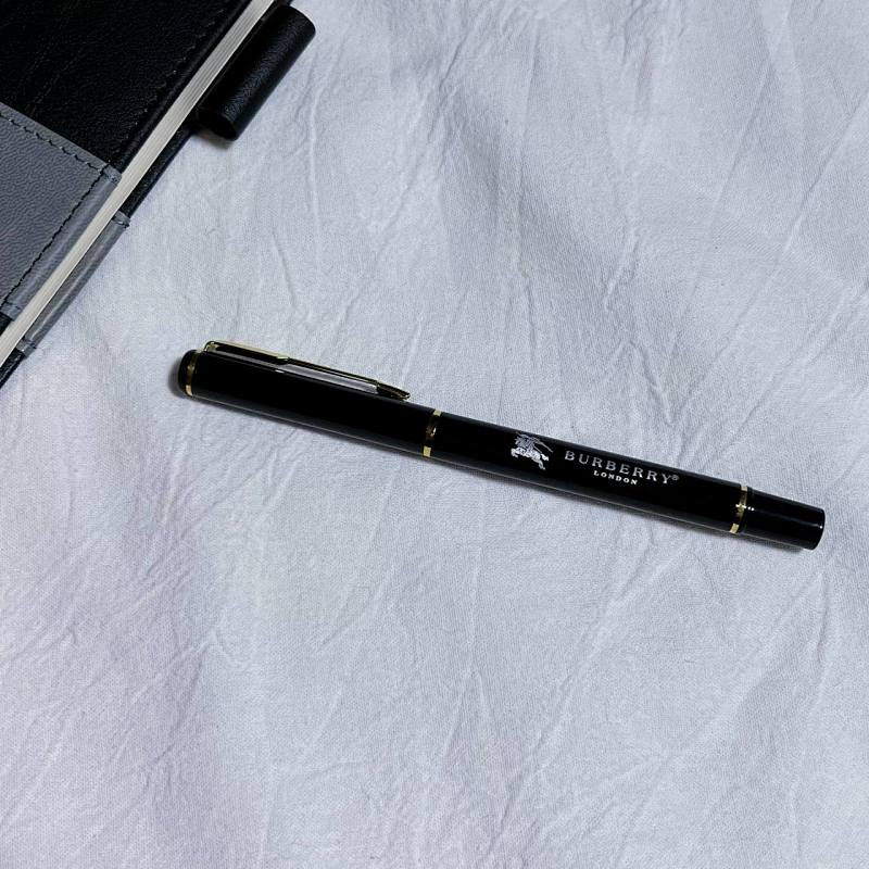 Bu London Black Leather Notebook with Pen