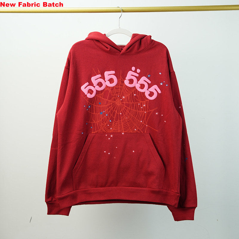 Sp5Der Worldwide Red Angel Number 555 Hoodie