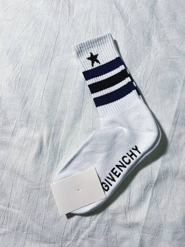 Givenchy Athletic Crew Socks - White/Navy/Black/Red