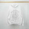 Sp5Der 0G Rhinestone Logo Hoodie White