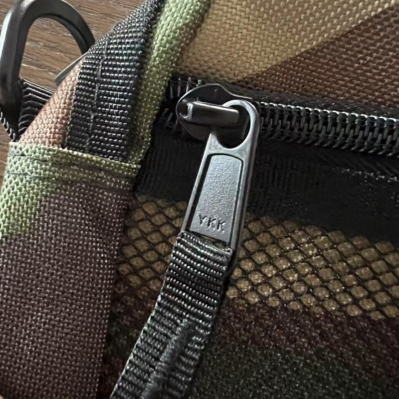 Camo Print Crossbody Shoulder Bag with Mesh Front Pocket