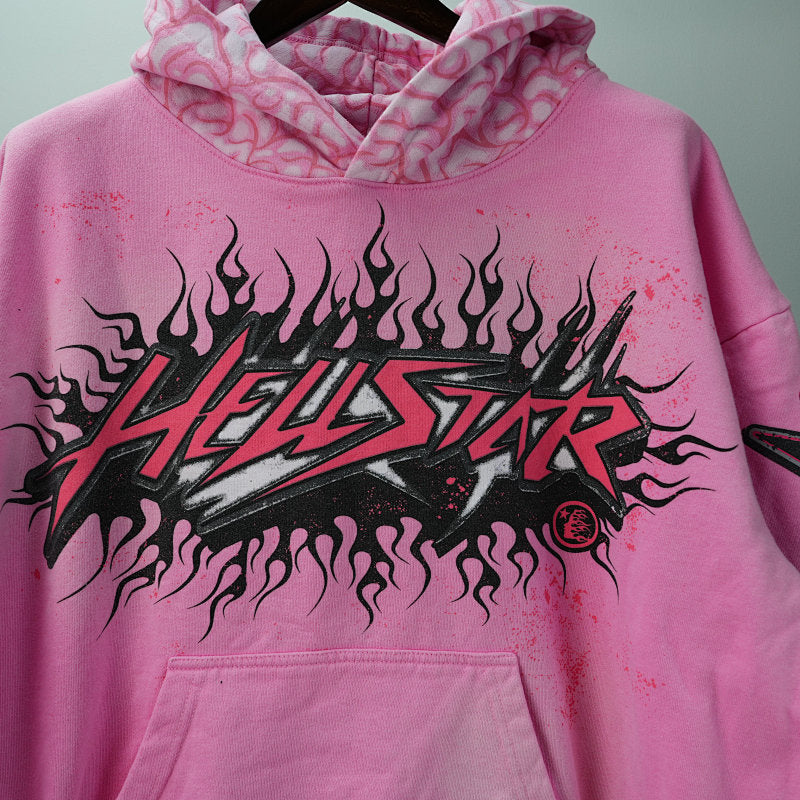 Hellstar Brainwashed With Brain Hoodie Pink