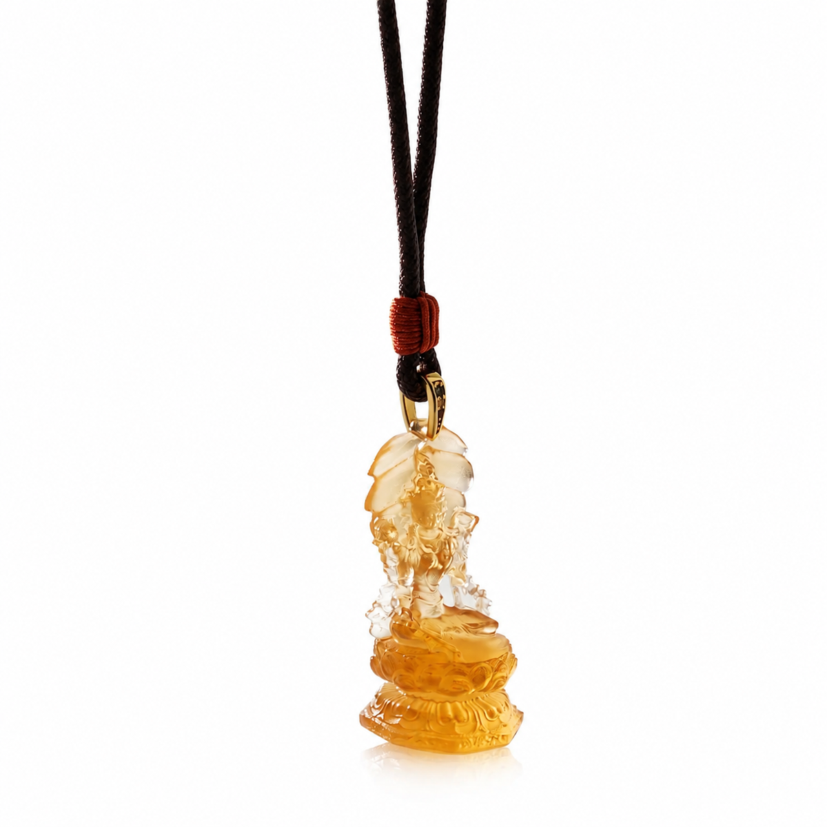 Four-Arm Guanyin Liuli Pendant¨CCompassion. Balance & Gentle Protection