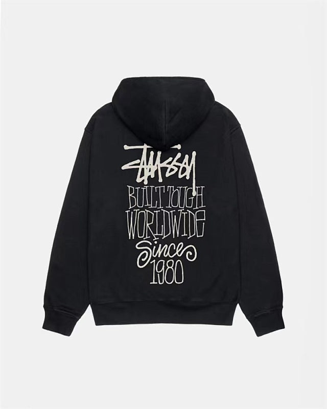 Stüssy Pullover Hoodie - Black/Cream