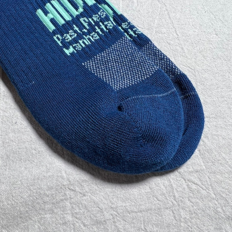 Athletic Crew Socks - Navy/White/Teal