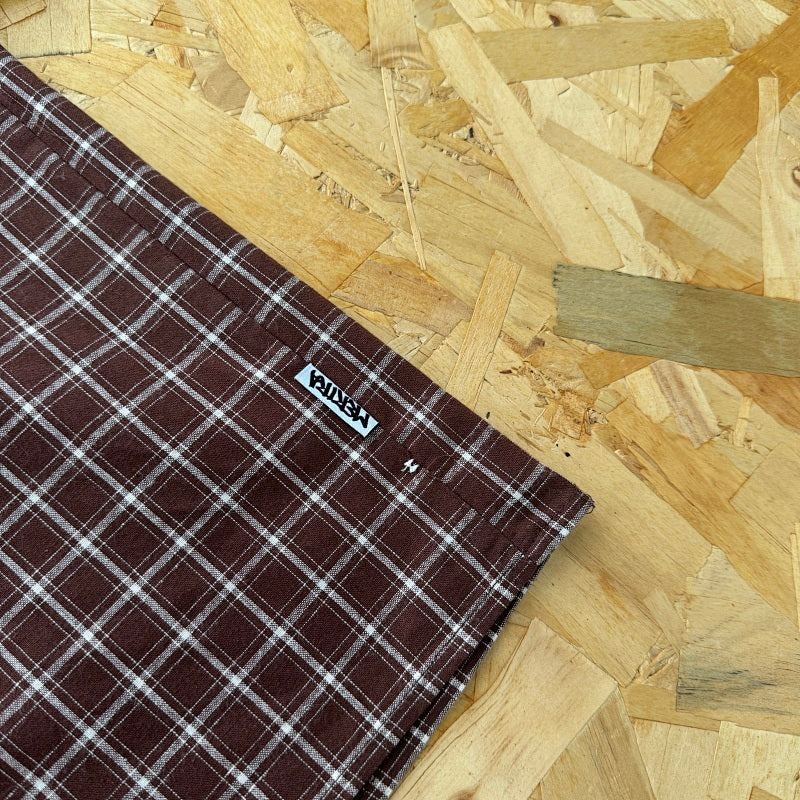 Mertra Plaid Shirt - Brown