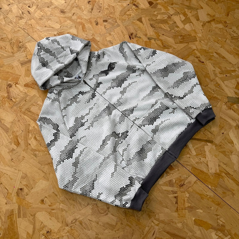 Mertra Serpentine Zip Hoodie - Light Grey