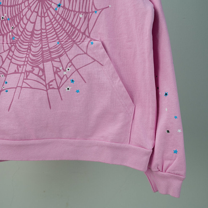 Sp5der OG Web Hoodie Pink