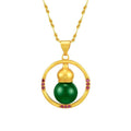 Feng Shui Calabash Gold Lucky Pendant Necklace