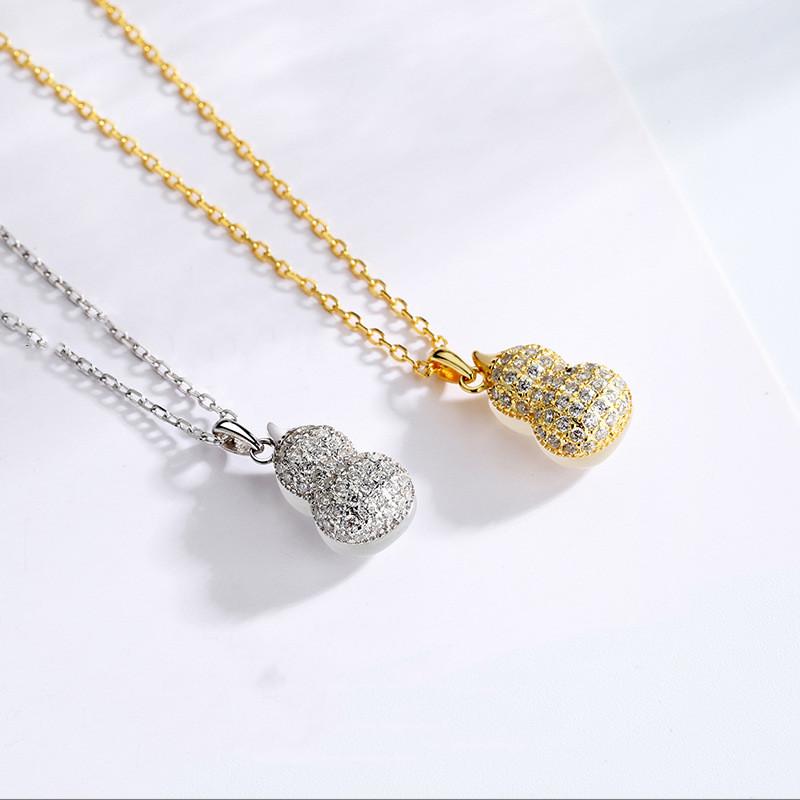 Feng Shui Calabash Moonstone Healing Pendant Necklace