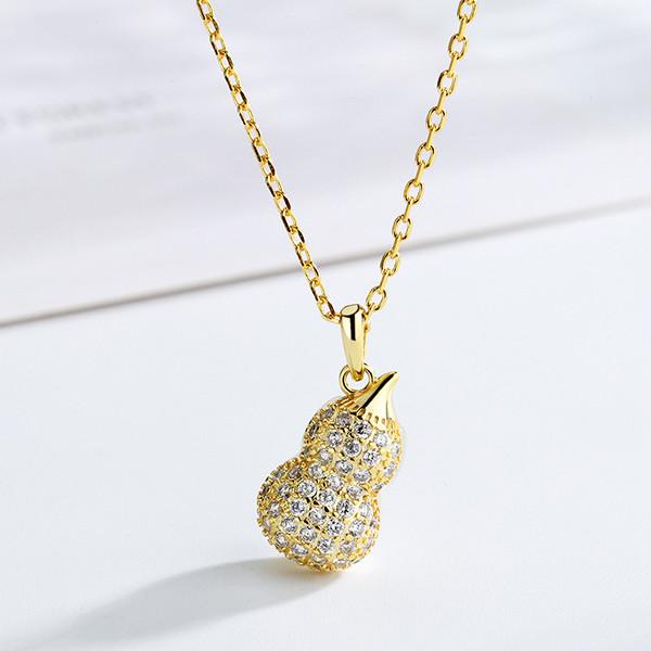 Feng Shui Calabash Moonstone Healing Pendant Necklace