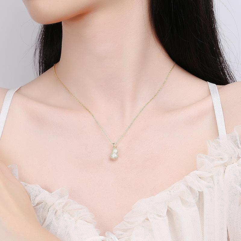 Feng Shui Calabash Moonstone Healing Pendant Necklace