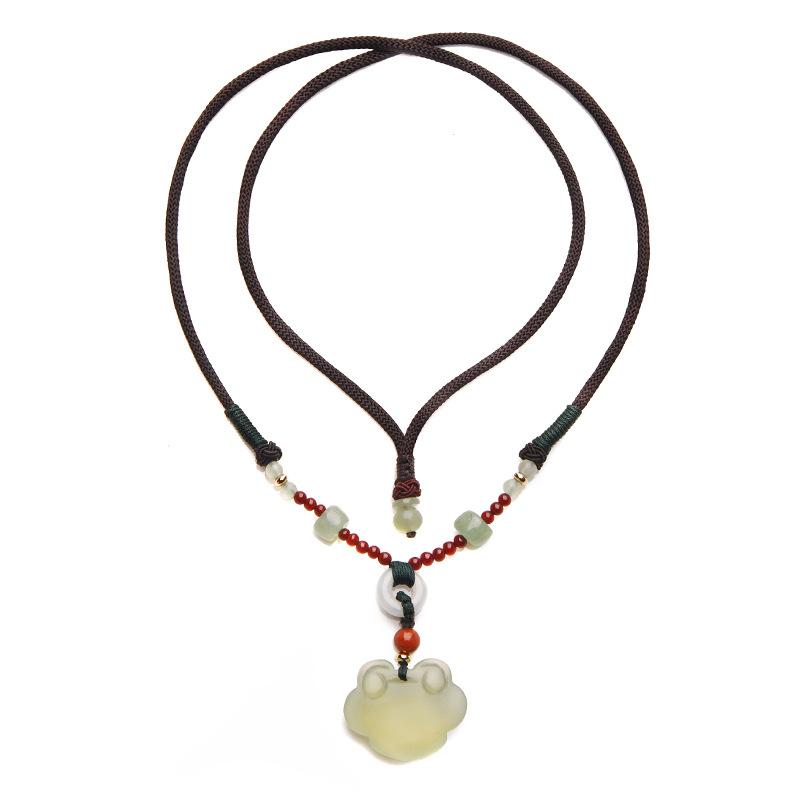 Feng Shui Clouds Green Jade Wealth Pendant