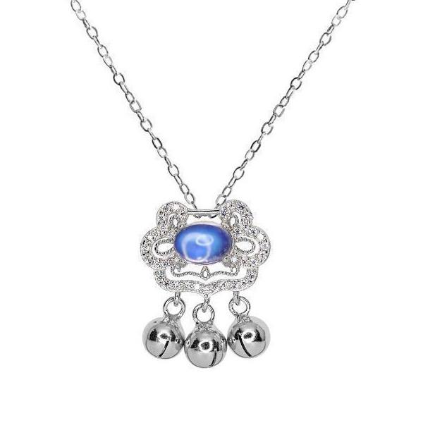 Feng Shui Fortune Lock Silver Pendant Necklace