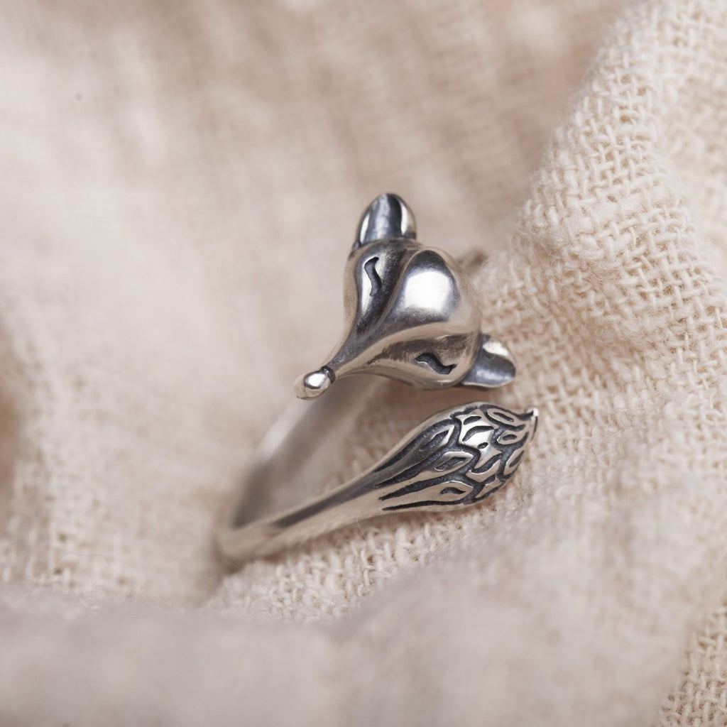Feng Shui Fox Silver Protection Ring