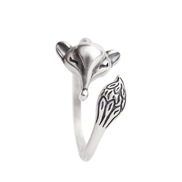 Feng Shui Fox Silver Protection Ring