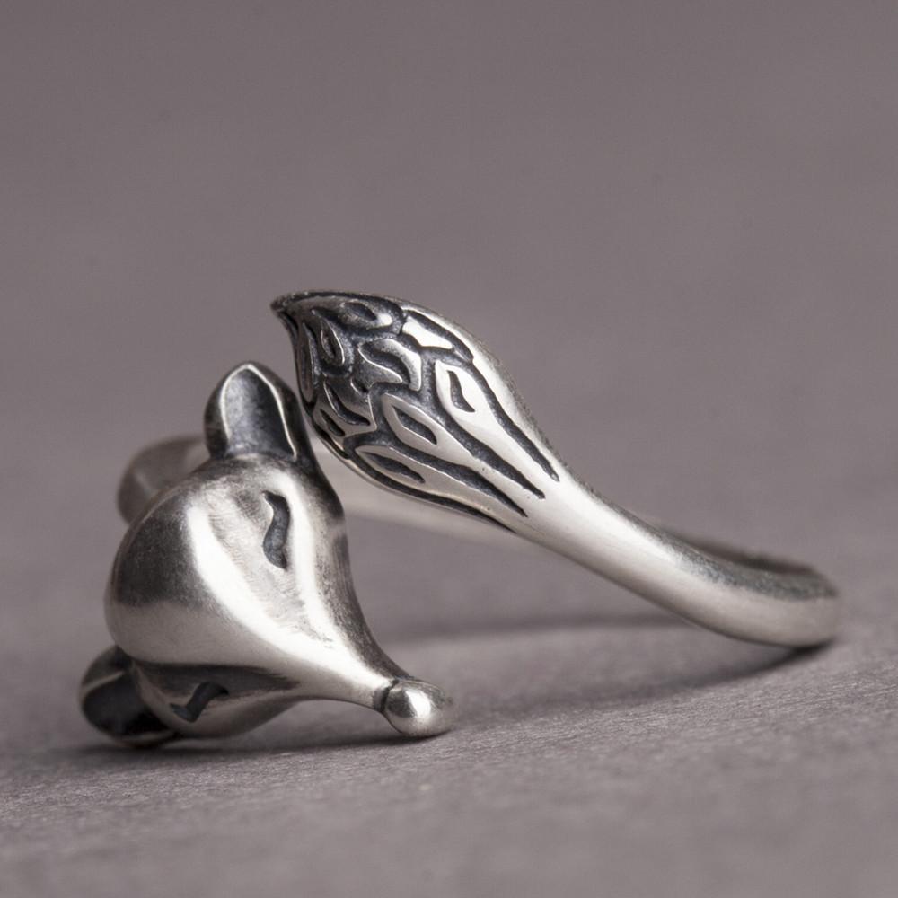 Feng Shui Fox Silver Protection Ring