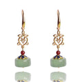 Feng Shui Green Jade Earring