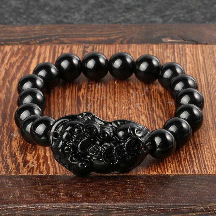 Feng Shui Pi Xiu  Black Obsidian  Bracelet