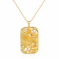 Feng Shui Qilin Wealth Gold Pendant Necklace