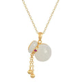 Fengshui Calabash Jade Pendant 925 Nacklace