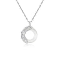 Fengshui Koi Fish Moonstone 925 Silver Pendant Necklace