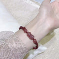 Fengshui Pixiu Couple Bracelet-Strawberry Crystal-Golden Obsidian