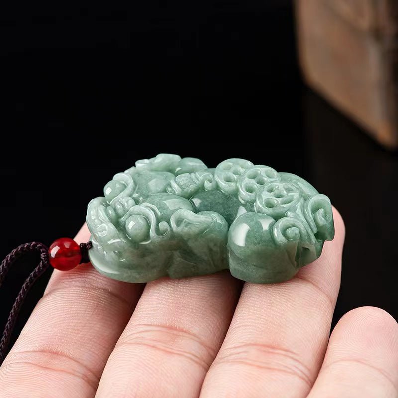 Fengshui Pixiu Lucky Pendant-Grade A Natural Jade-Grade A Jade
