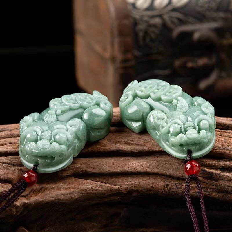 Fengshui Pixiu Lucky Pendant-Grade A Natural Jade-Grade A Jade