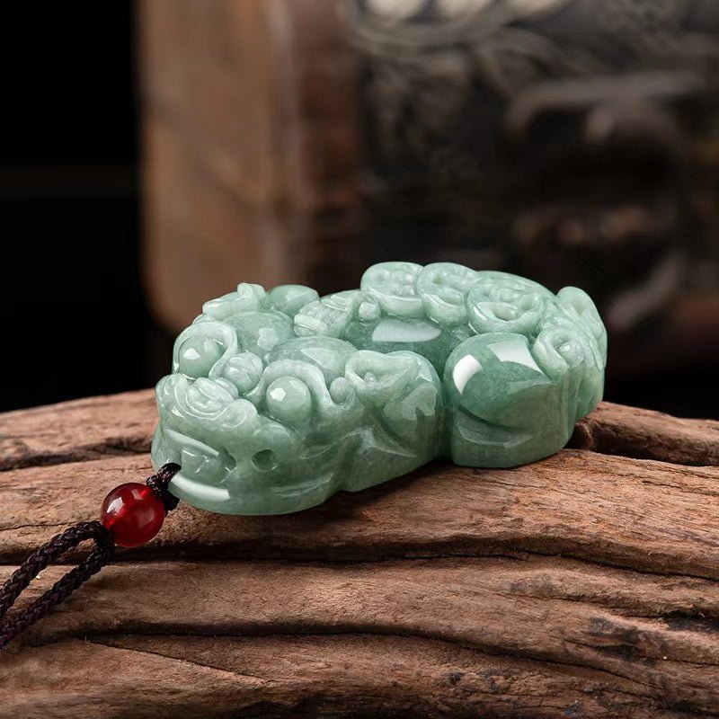 Fengshui Pixiu Lucky Pendant-Grade A Natural Jade-Grade A Jade