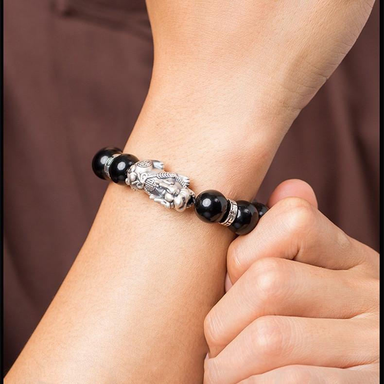 Fengshui Pixiu Obsidian Lucky Bracelet