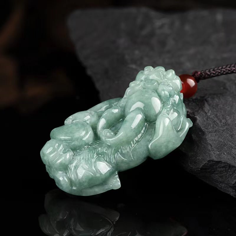 Fengshui Pixiu Wealth Pendant-Grade A Natural Jade-Grade A Jade