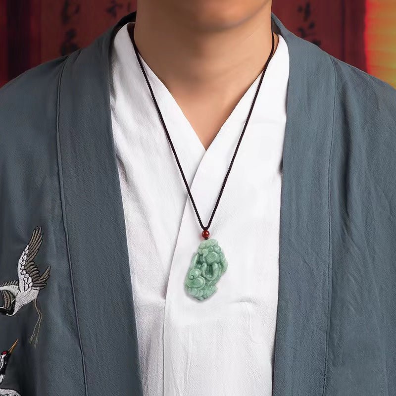 Fengshui Pixiu Wealth Pendant-Grade A Natural Jade-Grade A Jade