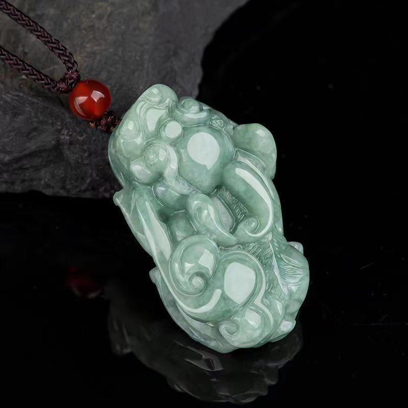 Fengshui Pixiu Wealth Pendant-Grade A Natural Jade-Grade A Jade