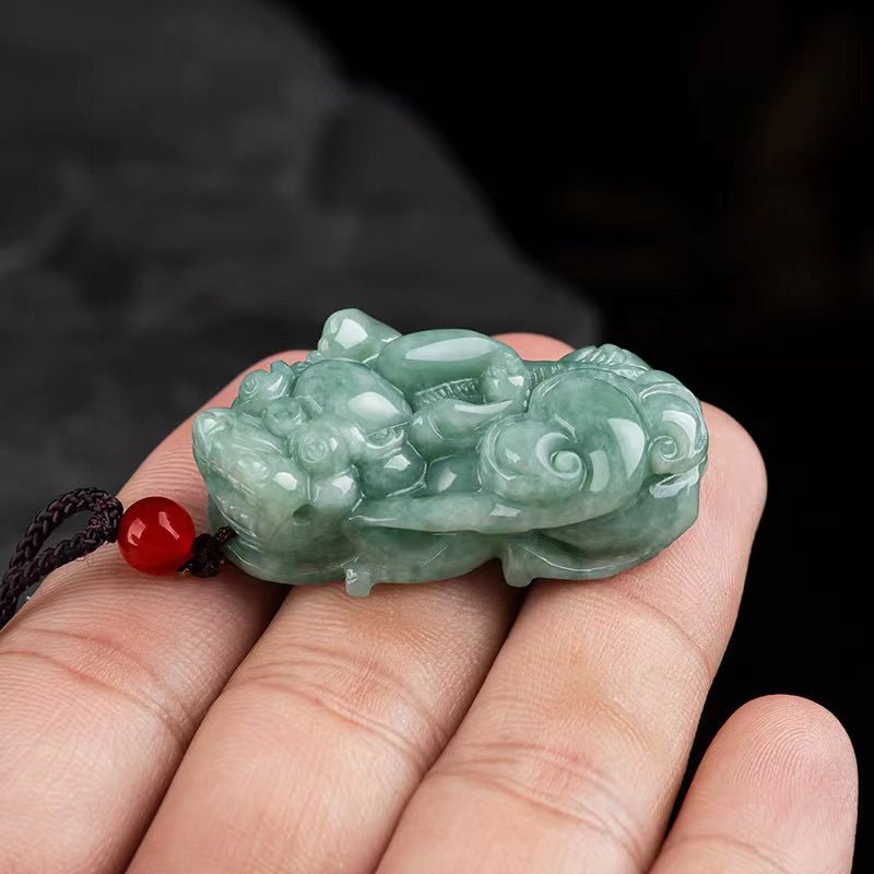 Fengshui Pixiu Wealth Pendant-Grade A Natural Jade-Grade A Jade