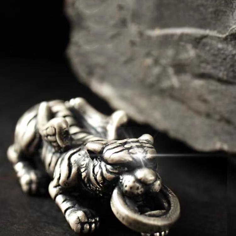 Fengshui Tiger Bracelet-Wealth Coin 925 Silver Red String
