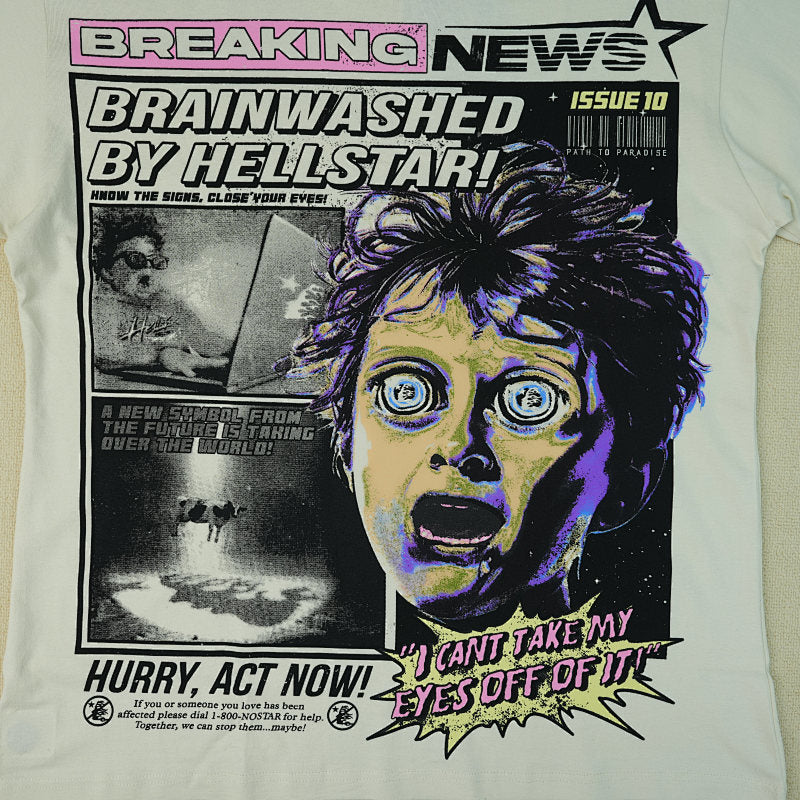 Hellstar Breaking News T-Shirt White