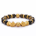 Fortune Giving Double Gold Pixiu Bracelet