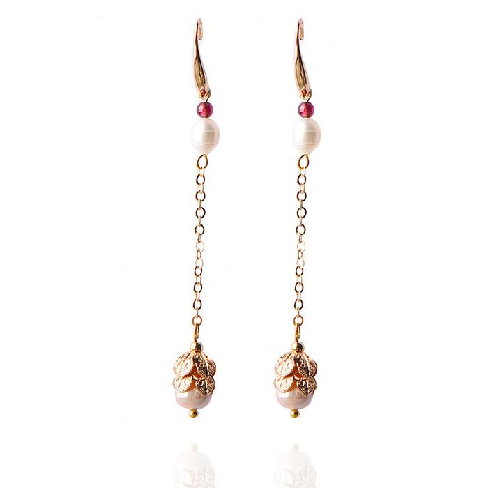 Fortune & Luck Pearl Rose Gold Earring
