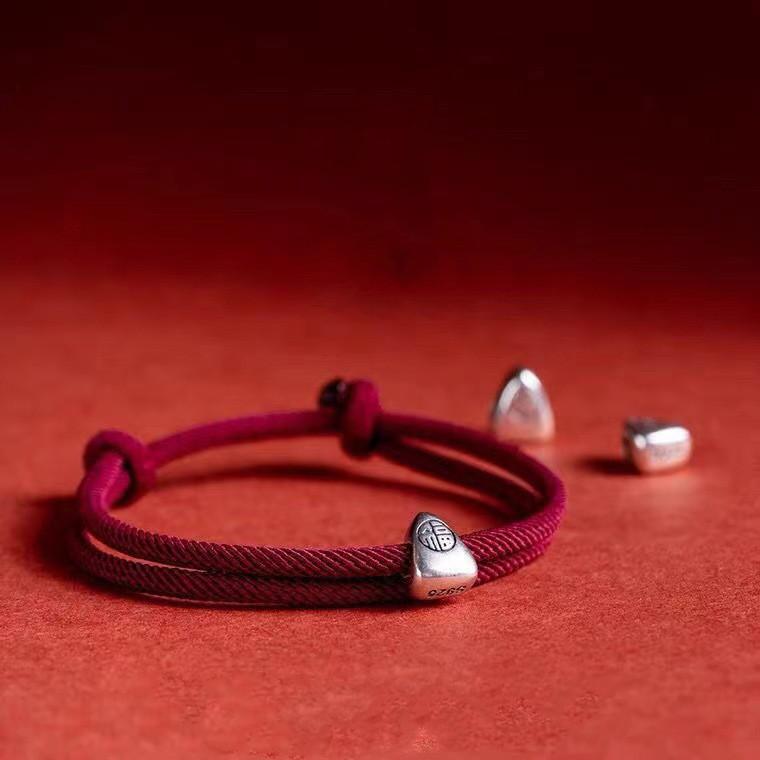 Full Blessing Fu Red String Lucky Bracelet