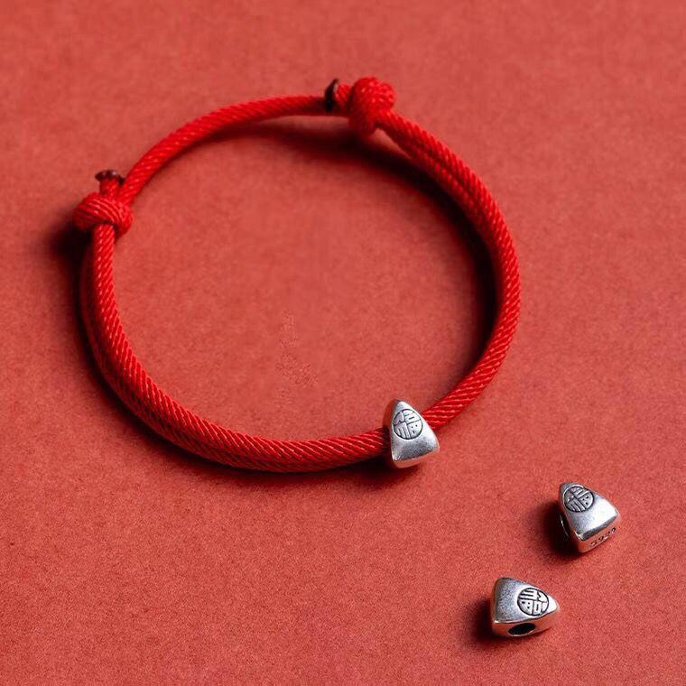 Full Blessing Fu Red String Lucky Bracelet