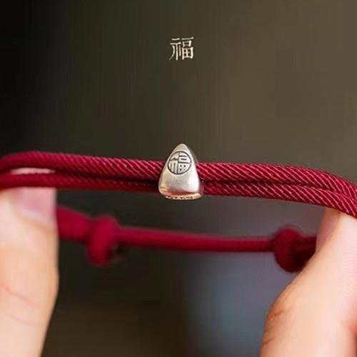 Full Blessing Fu Red String Lucky Bracelet